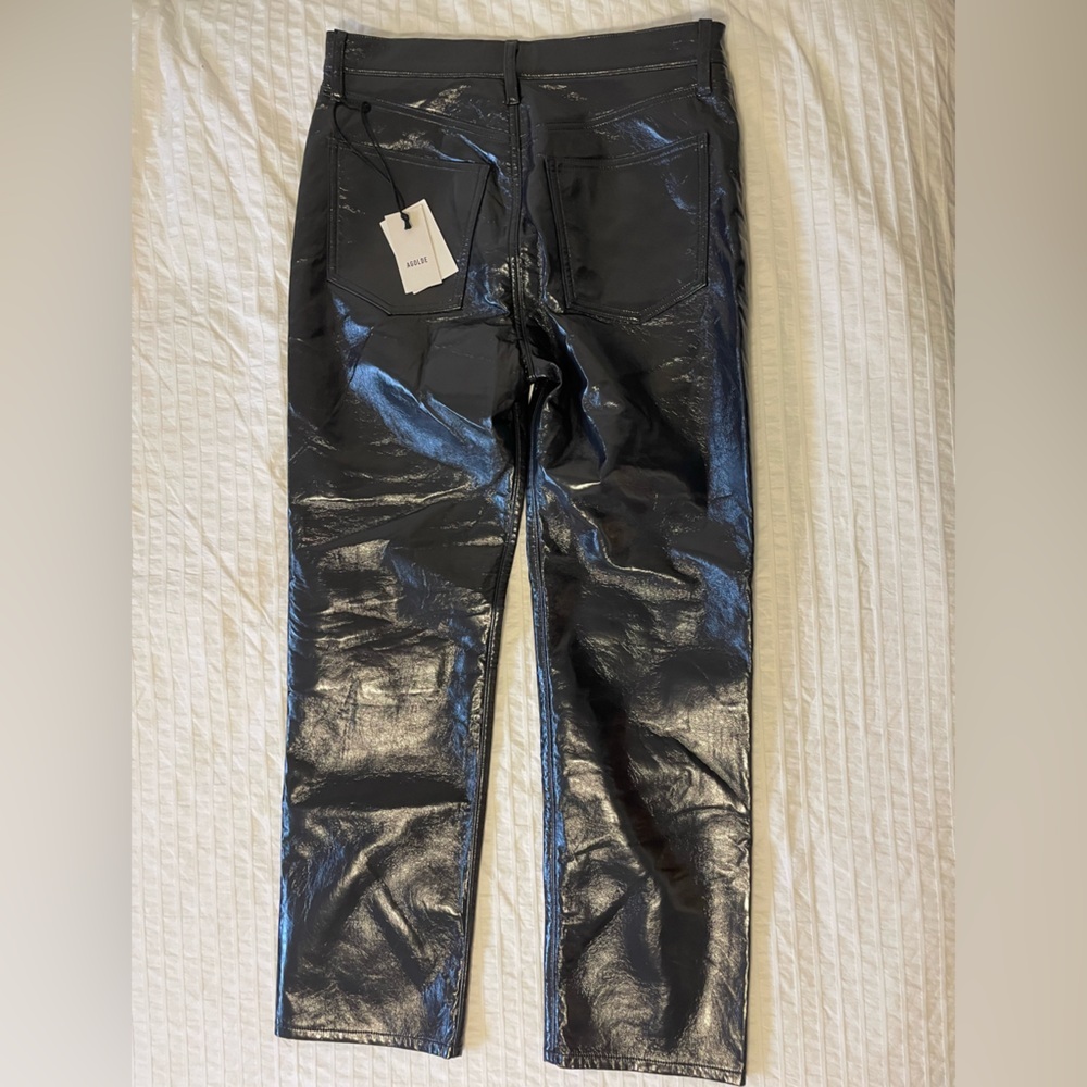 AGOLDE - 90's Pinch Waist Recycled Leather Jeans size 29, NWT - Picture 3 of 7